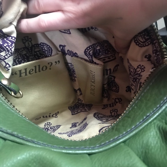 Juicy Couture vintage leather hobo in olive - Picture 9 of 16